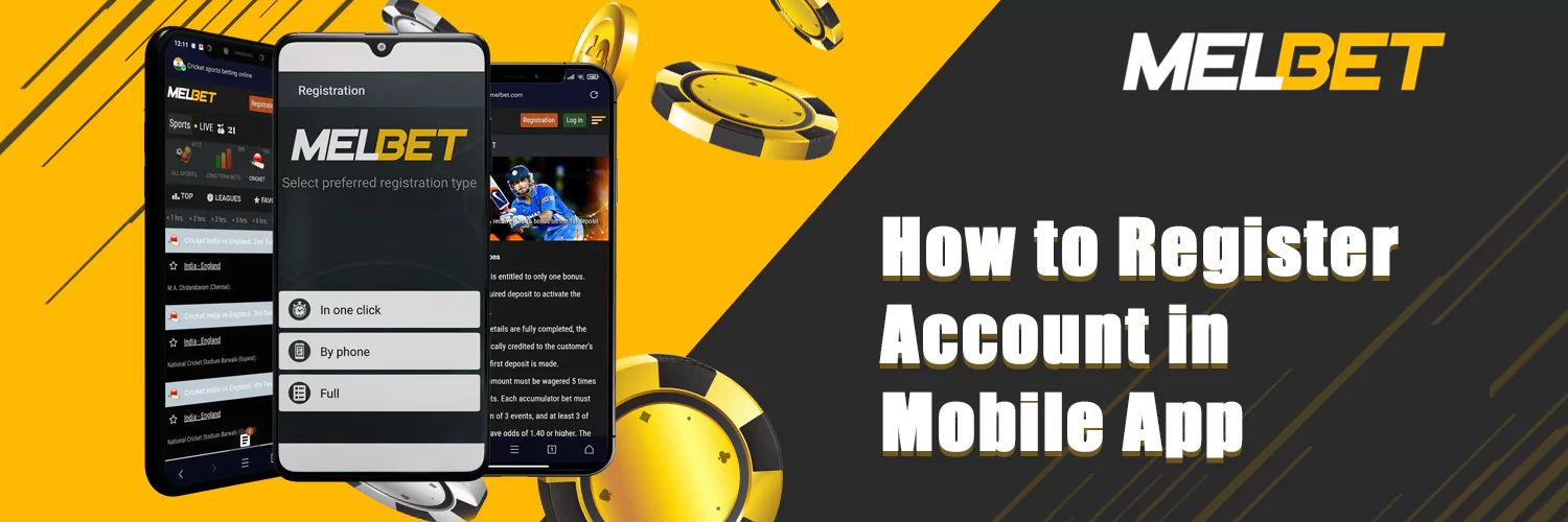 How sign up at the Melbet app.