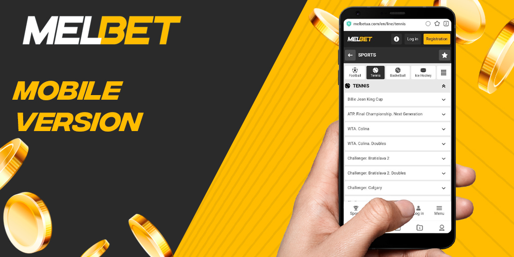 Mobile version of Melbet: how to bet on tennis from your phone